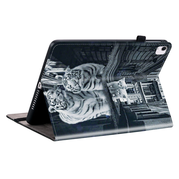 For iPad Air 11 2024 Crystal Texture Painted Leather Smart Tablet Case(Cat Reflection Tiger) - iPad Air 11 2024 Cases by PMC Jewellery | Online Shopping South Africa | PMC Jewellery | Buy Now Pay Later Mobicred