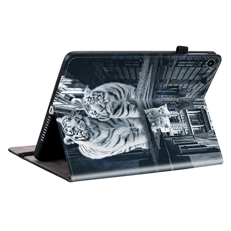 For Huawei MatePad SE 10.4 Crystal Texture Painted Leather Smart Tablet Case(Cat Reflection Tiger) - Huawei by PMC TechLife | Online Shopping South Africa | PMC TechLife | Buy Now Pay Later Mobicred
