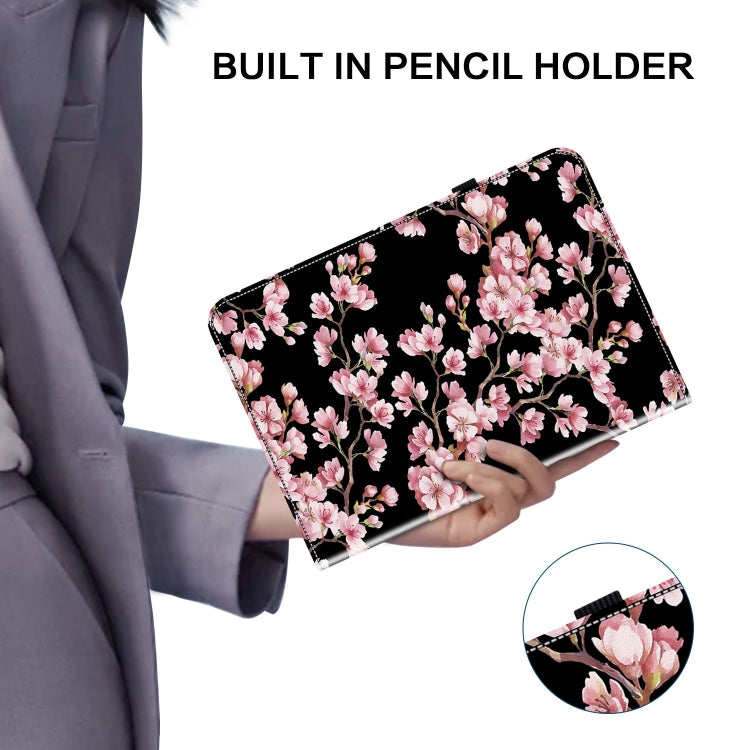 For OPPO Pad Air Crystal Texture Painted Leather Tablet Case(Plum Bossom) - OPPO by PMC TechLife | Online Shopping South Africa | PMC TechLife | Buy Now Pay Later Mobicred