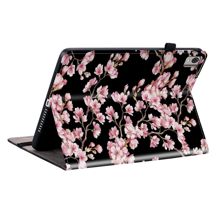 For Nokia T21 Crystal Texture Painted Leather Tablet Case(Plum Bossom) - Nokia by PMC TechLife | Online Shopping South Africa | PMC TechLife | Buy Now Pay Later Mobicred
