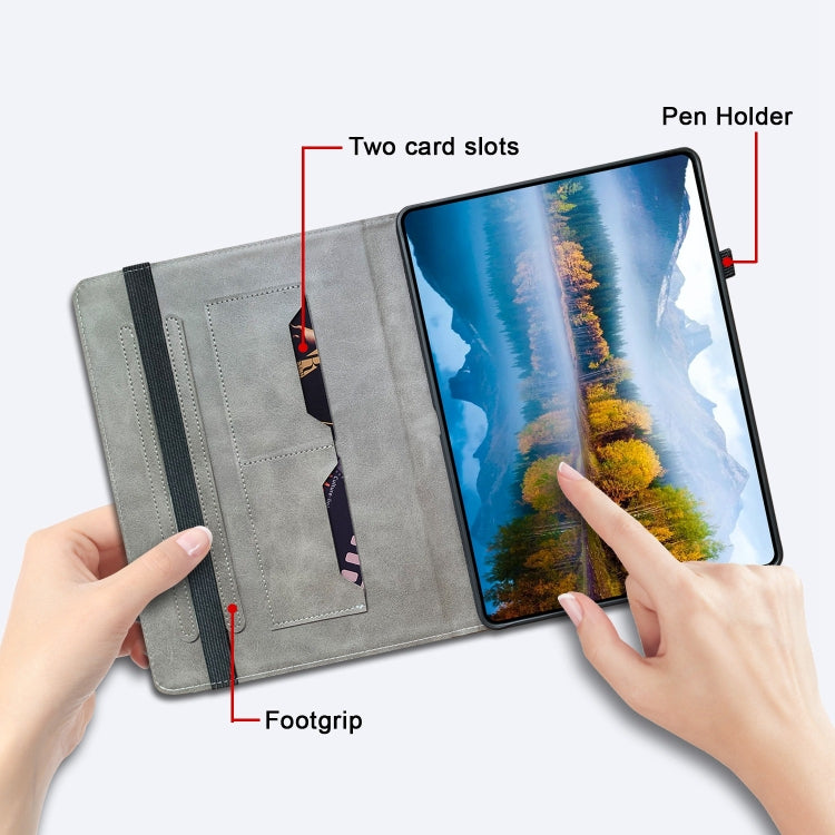 For Amazon Fire HD10 2023 Crystal Texture Painted Leather Tablet Case(Black Rose) - Amazon by PMC TechLife | Online Shopping South Africa | PMC TechLife | Buy Now Pay Later Mobicred