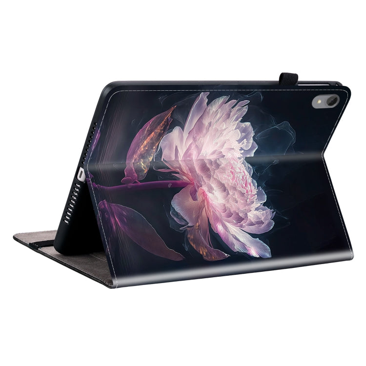 For Lenovo Tab P11 / Xiaoxin Pad Plus Crystal Texture Painted Leather Tablet Case(Purple Peony) - Lenovo by PMC TechLife | Online Shopping South Africa | PMC TechLife | Buy Now Pay Later Mobicred