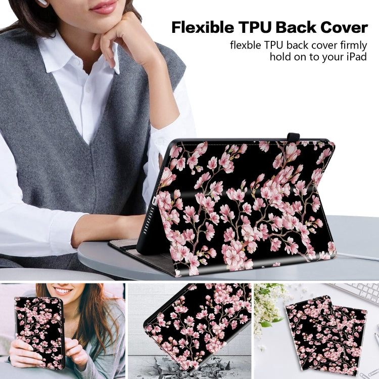 For Lenovo Tab P12 12.7 Crystal Texture Painted Leather Tablet Case(Plum Bossom) - Lenovo by PMC TechLife | Online Shopping South Africa | PMC TechLife | Buy Now Pay Later Mobicred