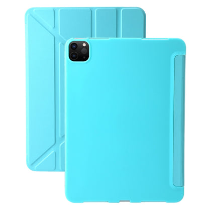 For iPad Pro 11 2024 TPU Deformation Flip Leather Tablet Case with Holder(Mint Blue) - iPad Pro 11 2024 Cases by PMC Jewellery | Online Shopping South Africa | PMC Jewellery | Buy Now Pay Later Mobicred