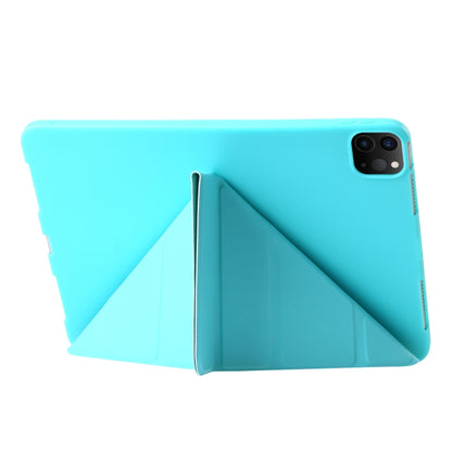 For iPad Pro 11 2024 TPU Deformation Flip Leather Tablet Case with Holder(Mint Blue) - iPad Pro 11 2024 Cases by PMC Jewellery | Online Shopping South Africa | PMC Jewellery | Buy Now Pay Later Mobicred