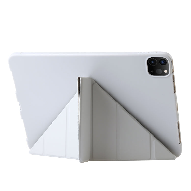 For iPad Pro 11 2024 TPU Deformation Flip Leather Tablet Case with Holder(Grey) - iPad Pro 11 2024 Cases by PMC TechLife | Online Shopping South Africa | PMC TechLife | Buy Now Pay Later Mobicred