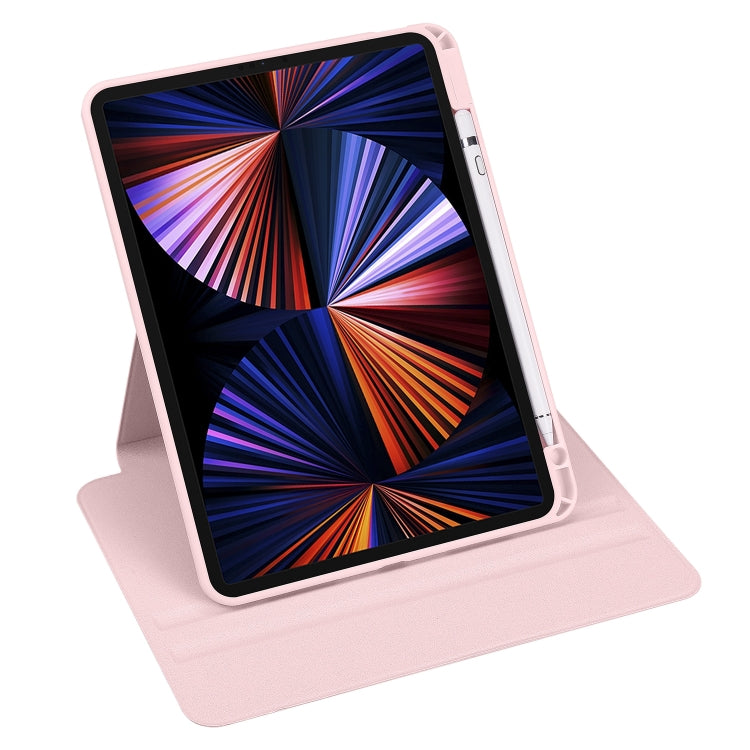 For iPad Pro 11 2024 Acrylic 360 Degree Rotation Holder Leather Tablet Case(Sand Pink) - iPad Pro 11 2024 Cases by PMC Jewellery | Online Shopping South Africa | PMC Jewellery | Buy Now Pay Later Mobicred