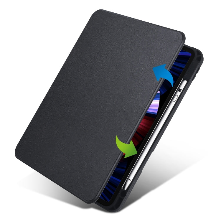 For iPad Pro 13 2024 Acrylic 360 Degree Rotation Holder Leather Tablet Case(Black) - iPad Pro 13 2024 Cases by PMC Jewellery | Online Shopping South Africa | PMC Jewellery | Buy Now Pay Later Mobicred