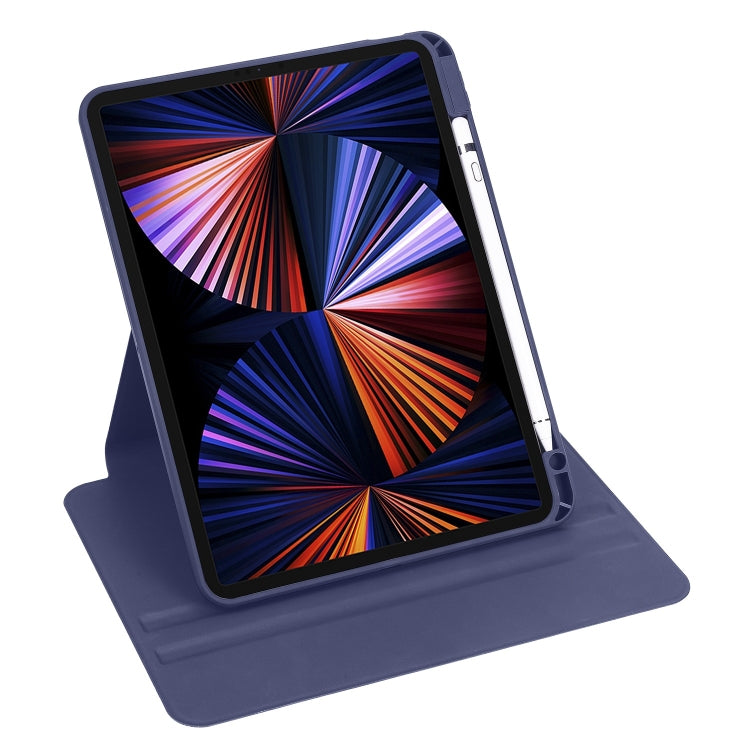 For iPad Pro 13 2024 Acrylic 360 Degree Rotation Holder Leather Tablet Case(Dark Blue) - iPad Pro 13 2024 Cases by PMC Jewellery | Online Shopping South Africa | PMC Jewellery | Buy Now Pay Later Mobicred