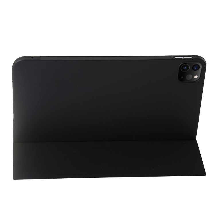 For iPad Pro 13 2024 Three-fold Holder Flip Tablet Leather Case(Black) - iPad Pro 13 2024 Cases by PMC TechLife | Online Shopping South Africa | PMC TechLife | Buy Now Pay Later Mobicred