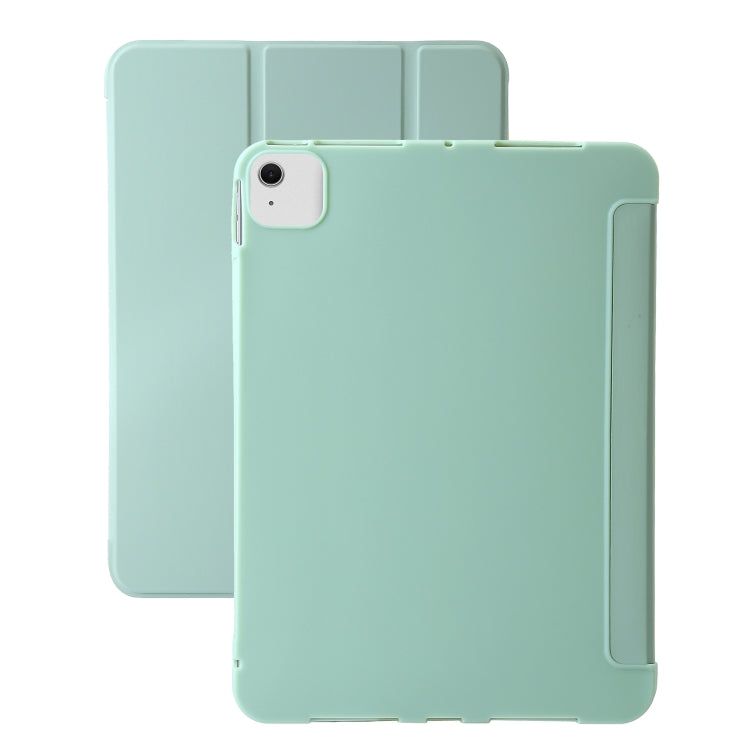 For iPad Air 13 2025 / 2024 Three-fold Holder Flip Tablet Leather Case(Mint Green) - iPad Air 13 2025 / 2024 Cases by PMC Jewellery | Online Shopping South Africa | PMC Jewellery | Buy Now Pay Later Mobicred