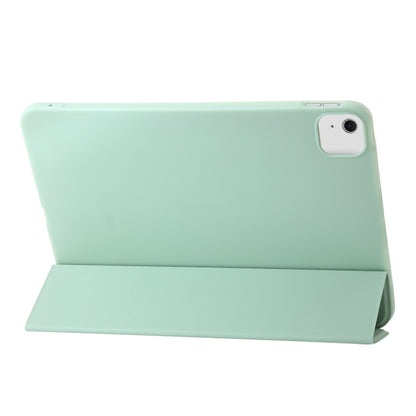 For iPad Air 13 2025 / 2024 Three-fold Holder Flip Tablet Leather Case(Mint Green) - iPad Air 13 2025 / 2024 Cases by PMC Jewellery | Online Shopping South Africa | PMC Jewellery | Buy Now Pay Later Mobicred