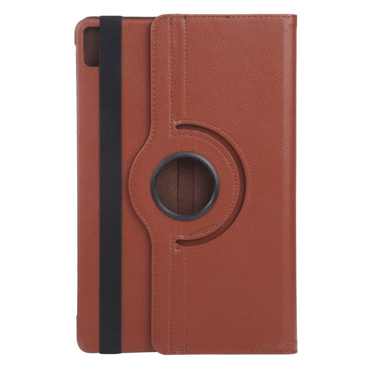 For iPad Pro 13 2024 360 Degree Rotation Litchi Texture Leather Tablet Case with Holder(Brown) - iPad Pro 13 2024 Cases by PMC Jewellery | Online Shopping South Africa | PMC Jewellery | Buy Now Pay Later Mobicred
