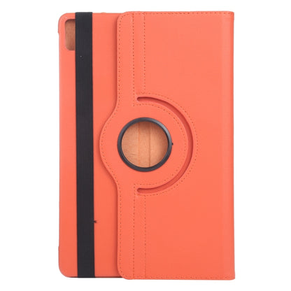 For iPad Air 13 2024 360 Degree Rotation Litchi Texture Leather Tablet Case with Holder(Orange) - iPad Air 13 2024 Cases by PMC Jewellery | Online Shopping South Africa | PMC Jewellery | Buy Now Pay Later Mobicred