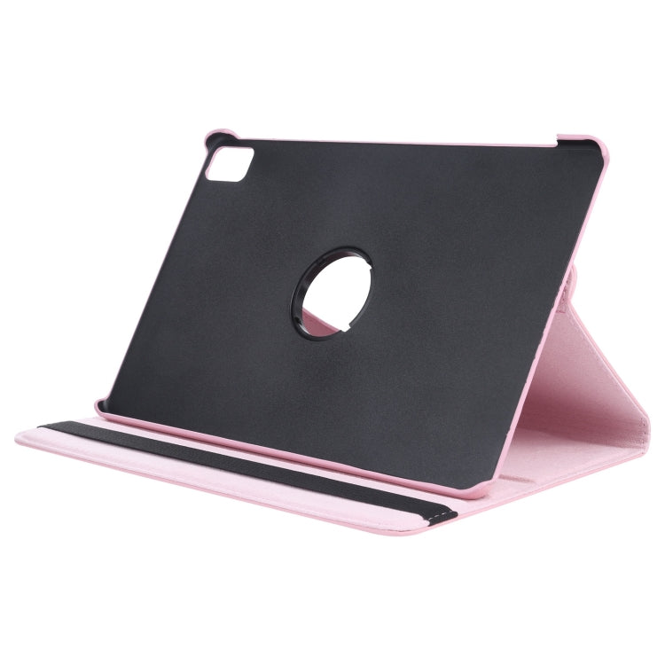 For iPad Air 11 2024 360 Degree Rotation Litchi Texture Leather Tablet Case with Holder(Pink) - iPad Air 11 2024 Cases by PMC Jewellery | Online Shopping South Africa | PMC Jewellery | Buy Now Pay Later Mobicred