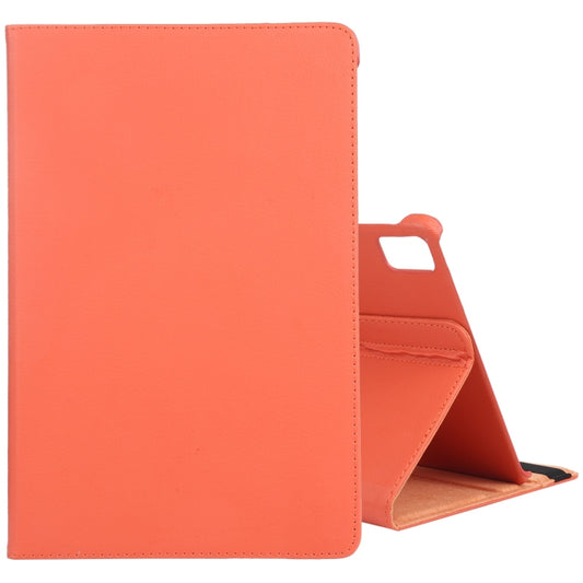 For iPad Air 11 2024 360 Degree Rotation Litchi Texture Leather Tablet Case with Holder(Orange) - iPad Air 11 2024 Cases by PMC Jewellery | Online Shopping South Africa | PMC Jewellery | Buy Now Pay Later Mobicred