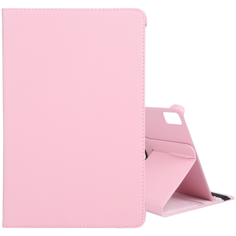 For iPad Pro 11 2024 360 Degree Rotation Litchi Texture Leather Tablet Case with Holder(Pink) - iPad Pro 11 2024 Cases by PMC Jewellery | Online Shopping South Africa | PMC Jewellery | Buy Now Pay Later Mobicred