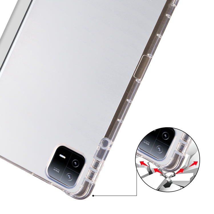 For iPad Pro 13 2024 3-fold Clear TPU Smart Leather Tablet Case with Pen Slot(Space Gray) - iPad Pro 13 2024 Cases by PMC TechLife | Online Shopping South Africa | PMC TechLife | Buy Now Pay Later Mobicred