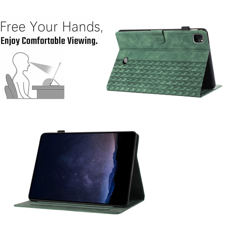 For iPad Pro 11 2024 Building Blocks Embossed Leather Smart Tablet Case(Green) - iPad Pro 11 2024 Cases by PMC Jewellery | Online Shopping South Africa | PMC Jewellery | Buy Now Pay Later Mobicred