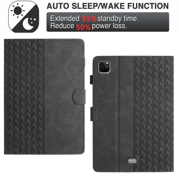 For iPad Pro 11 2024 Building Blocks Embossed Leather Smart Tablet Case(Black) - iPad Pro 11 2024 Cases by PMC TechLife | Online Shopping South Africa | PMC TechLife | Buy Now Pay Later Mobicred