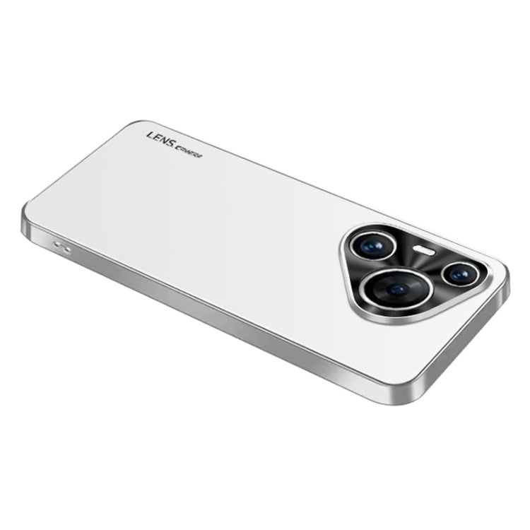 For Huawei Pura 70 Pro / 70 Pro+ AG Frosted Electroplating Acrylic Phone Case(Silver White) - Huawei Cases by PMC Jewellery | Online Shopping South Africa | PMC Jewellery | Buy Now Pay Later Mobicred