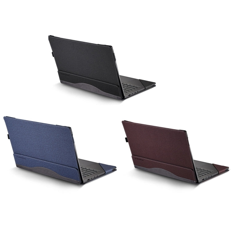 For HP Spectre X360 13 inch 13-ae / 13-ap Leather Laptop Shockproof Protective Case(Wine Red) - Screen & Keyboard Cover by PMC Jewellery | Online Shopping South Africa | PMC Jewellery | Buy Now Pay Later Mobicred