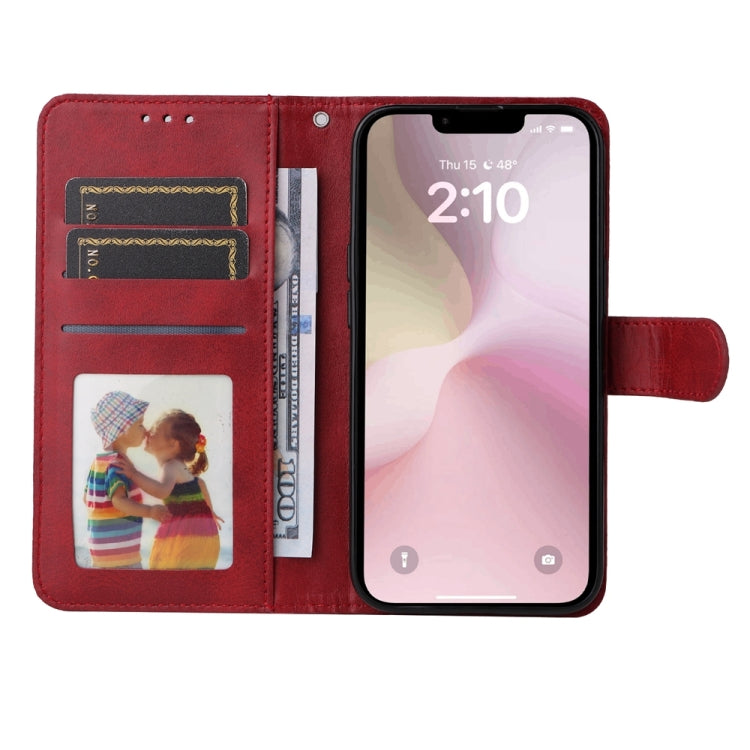 For iPhone 16e Classic Calf Texture Flip Leather Phone Case(Red) - iPhone 16e Cases by PMC TechLife | Online Shopping South Africa | PMC TechLife | Buy Now Pay Later Mobicred