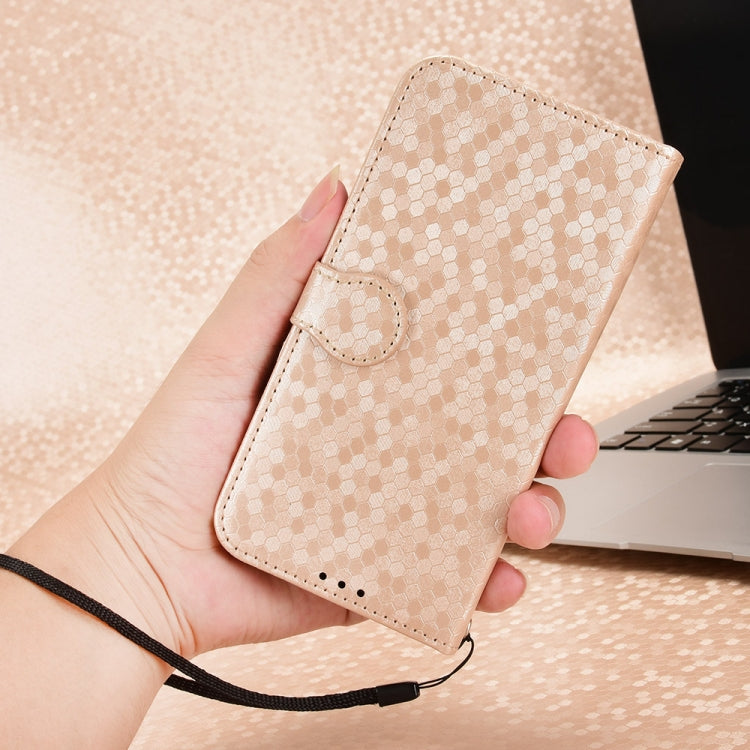 For Huawei Pura 70 Pro / Pro+ Honeycomb Dot Texture Leather Phone Case(Gold) - free shipping - PMC Jewellery - Order now!