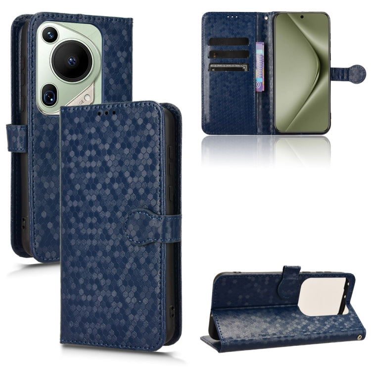 For Huawei Pura 70 Pro / Pro+ Honeycomb Dot Texture Leather Phone Case(Blue) - Huawei Cases by PMC Jewellery | Online Shopping South Africa | PMC Jewellery | Buy Now Pay Later Mobicred