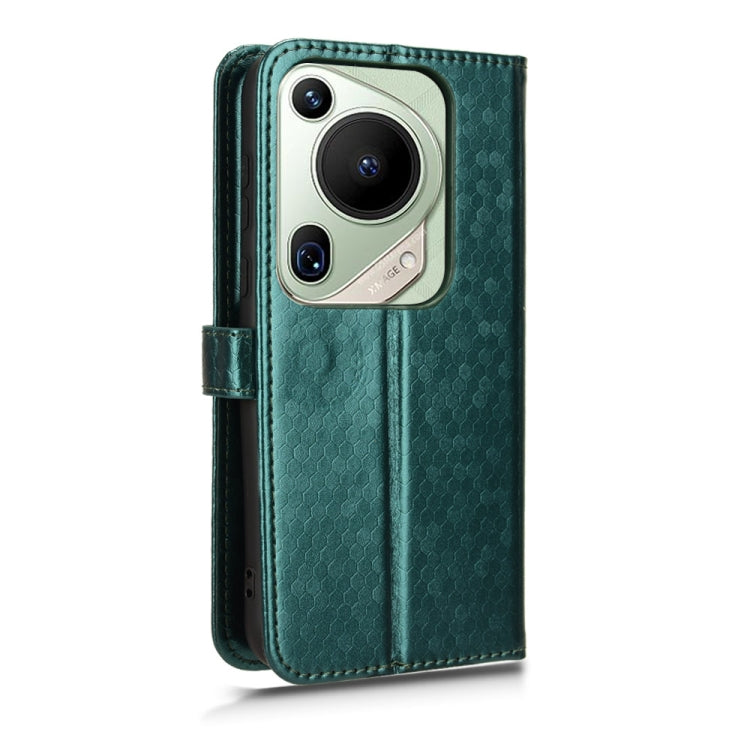 For Huawei Pura 70 Pro / Pro+ Honeycomb Dot Texture Leather Phone Case(Green) - Huawei Cases by PMC Jewellery | Online Shopping South Africa | PMC Jewellery | Buy Now Pay Later Mobicred