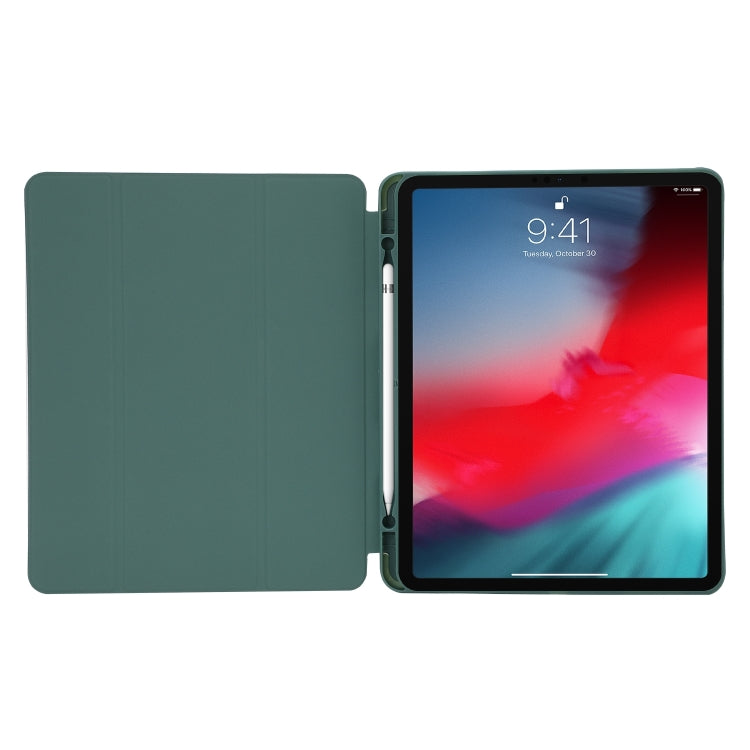 For iPad Air 11 2024 Skin Feel Tri-fold Leather Tablet Case with Pen Slot(Grey) - iPad Air 11 2024 Cases by PMC Jewellery | Online Shopping South Africa | PMC Jewellery | Buy Now Pay Later Mobicred