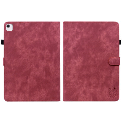 For iPad Air 11 2024 Embossed Tiger Pattern Leather Tablet Case(Red) - iPad Air 11 2024 Cases by PMC Jewellery | Online Shopping South Africa | PMC Jewellery | Buy Now Pay Later Mobicred