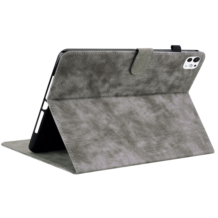 For iPad Pro 11 2024 Embossed Tiger Pattern Leather Tablet Case(Grey) - iPad Pro 11 2024 Cases by PMC Jewellery | Online Shopping South Africa | PMC Jewellery | Buy Now Pay Later Mobicred