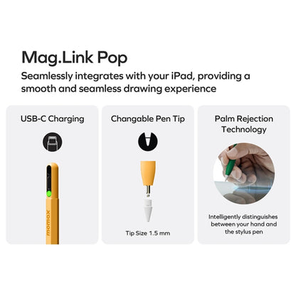 MOMAX TP10 Mag Link Pop Rainbow Touch Pen Capacitive Pen(Grey) - Stylus Pen by MOMAX | Online Shopping South Africa | PMC Jewellery | Buy Now Pay Later Mobicred