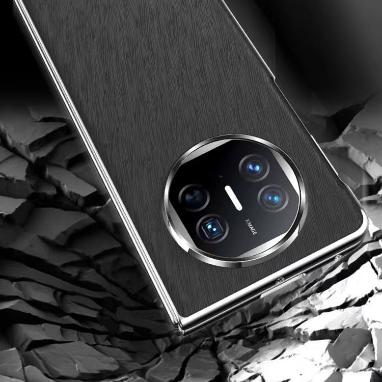 For Huawei Mate X5 Integrated Plating PC Leather Texture Full Coverage Fold Shockproof Phone Case(Green) - Huawei Cases by PMC TechLife | Online Shopping South Africa | PMC TechLife | Buy Now Pay Later Mobicred