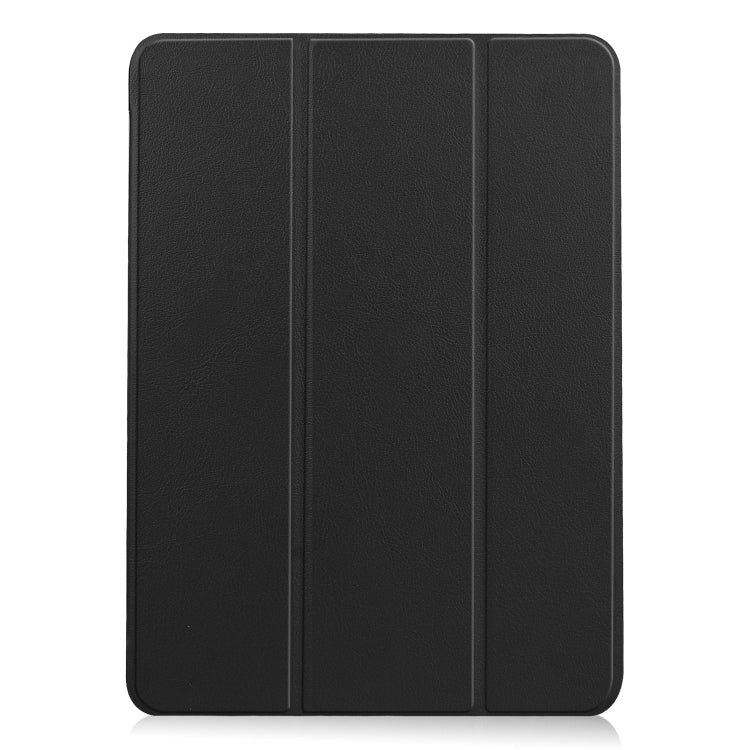 For iPad Air 11 2024 Custer Pure Color 3-Fold Holder Smart Leather Tablet Case(Black) - iPad Air 11 2024 Cases by PMC Jewellery | Online Shopping South Africa | PMC Jewellery | Buy Now Pay Later Mobicred