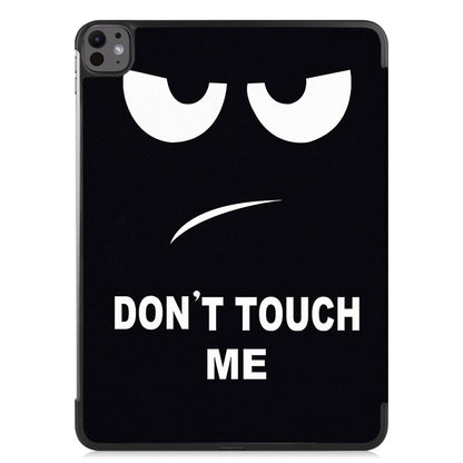 For iPad Pro 13 2024 Custer Painted 3-Fold Holder Smart Leather Tablet Case(Big Eyes ME) - iPad Pro 13 2024 Cases by PMC Jewellery | Online Shopping South Africa | PMC Jewellery | Buy Now Pay Later Mobicred