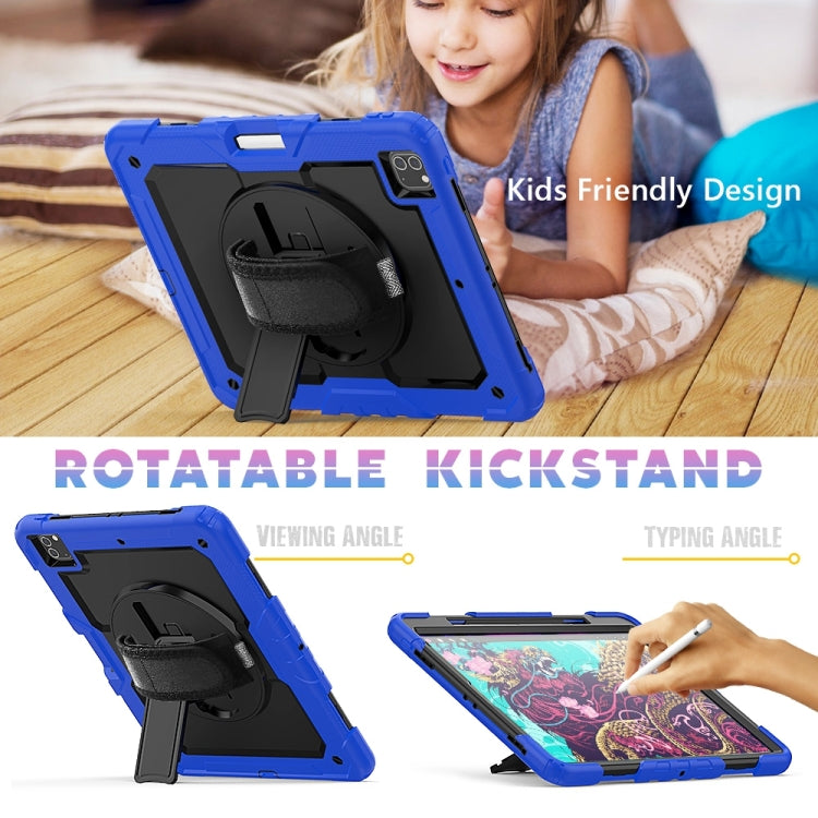 For iPad Pro 13 2024 Silicone Hybrid PC Tablet Protective Case(Black+Dark Blue) - iPad Pro 13 2024 Cases by PMC TechLife | Online Shopping South Africa | PMC TechLife | Buy Now Pay Later Mobicred