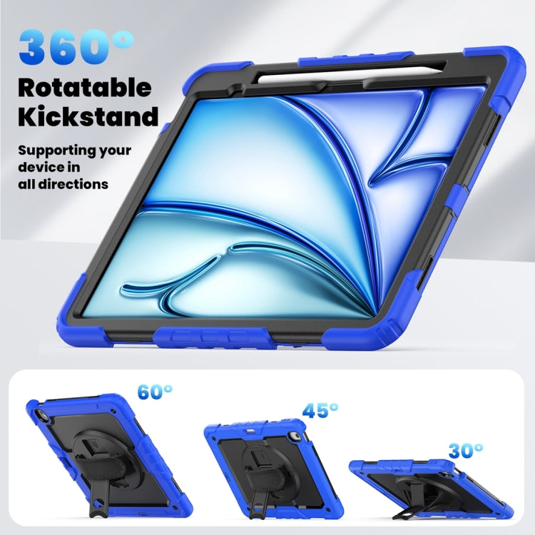 For iPad Air 13 2024 Silicone + PC Tablet Protective Case(Black+Dark Blue) - iPad Air 13 2024 Cases by PMC TechLife | Online Shopping South Africa | PMC TechLife | Buy Now Pay Later Mobicred