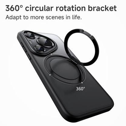 For Huawei Pura 70 Ultra Frosted 360 Rotating Holder Magnetic Full Coverage Shockproof Phone Case(Grey) - Huawei Cases by PMC Jewellery | Online Shopping South Africa | PMC Jewellery | Buy Now Pay Later Mobicred