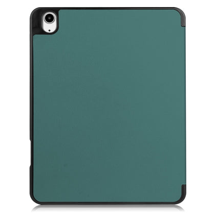 For iPad Air 13 2024 Custer TPU Pure Color 3-Fold Holder Smart Leather Tablet Case with Pen Tray(Dark Green) - iPad Air 13 2024 Cases by PMC Jewellery | Online Shopping South Africa | PMC Jewellery | Buy Now Pay Later Mobicred