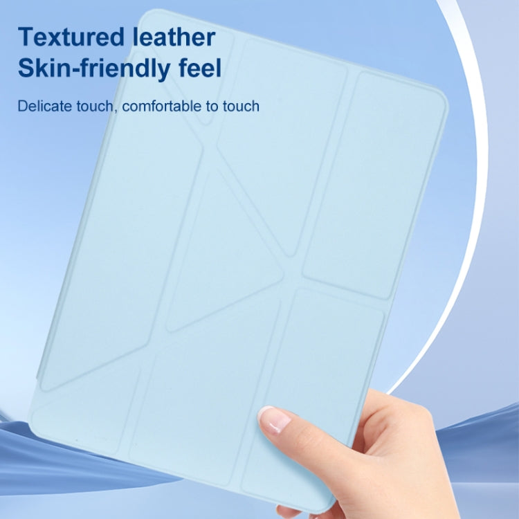 For Huawei MatePad 10.4 Clear Acrylic Deformation Leather Tablet Case(Ice Blue) - Huawei by PMC TechLife | Online Shopping South Africa | PMC TechLife | Buy Now Pay Later Mobicred