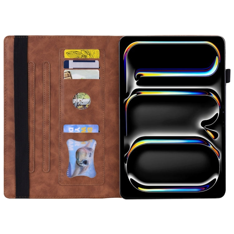 For iPad Pro 13 2024 Splicing Shockproof Leather Tablet Case(Brown) - free shipping - PMC TechLife - Order now!