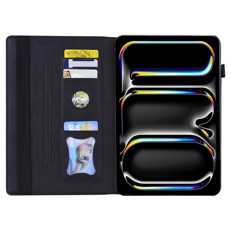 For iPad Pro 11 2024 Splicing Shockproof Leather Tablet Case(Black) - iPad Pro 11 2024 Cases by PMC TechLife | Online Shopping South Africa | PMC TechLife | Buy Now Pay Later Mobicred