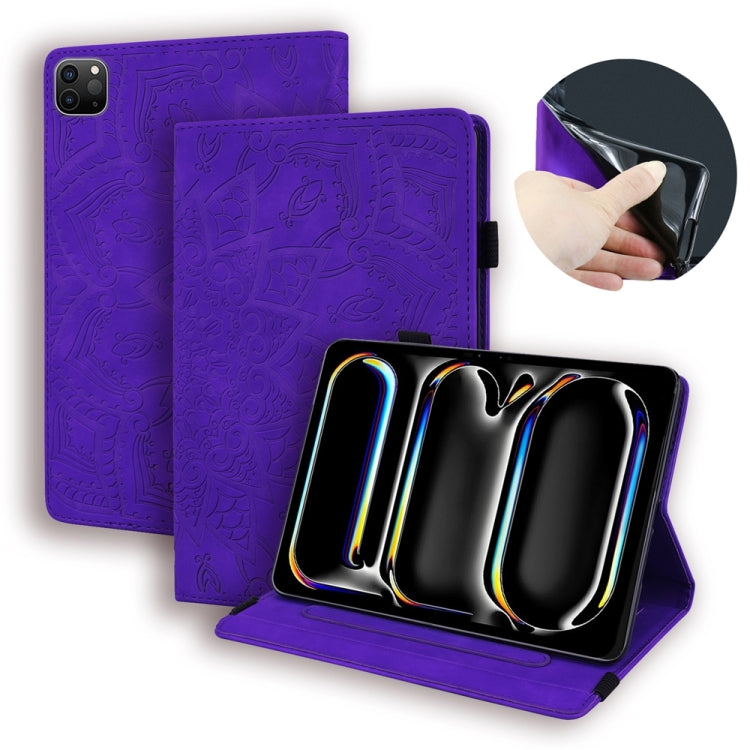 For iPad Pro 11 2024 Calf Texture Embossed Leather Tablet Case(Purple) - free shipping - PMC TechLife - Order now!