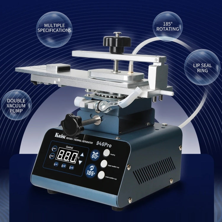 Kaisi 946 Pro LCD Touch Screen Separator Rotating Thermal Machine with Double Vacuum Pumps, EU Plug - free shipping - PMC TechLife - Order now!