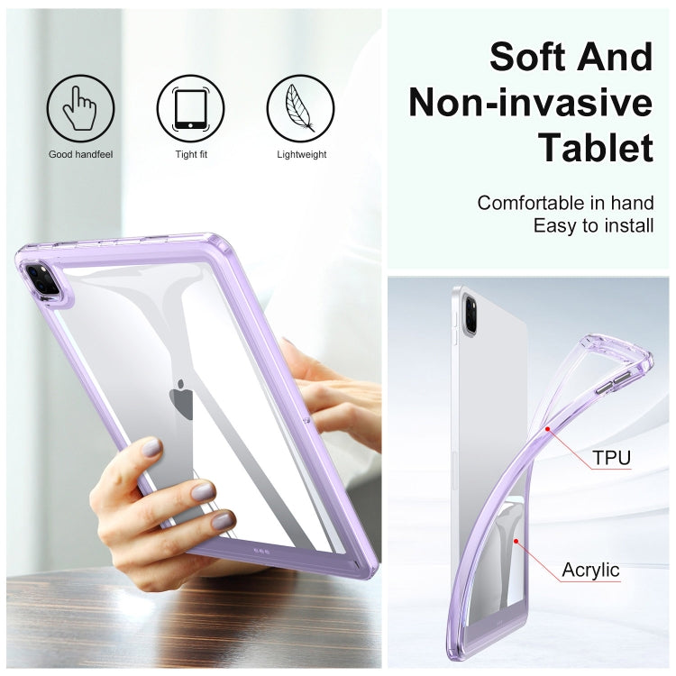 For iPad Air 11 2024 Transparent Acrylic Tablet Case(Light Purple) - iPad Air 11 2024 Cases by PMC Jewellery | Online Shopping South Africa | PMC Jewellery | Buy Now Pay Later Mobicred