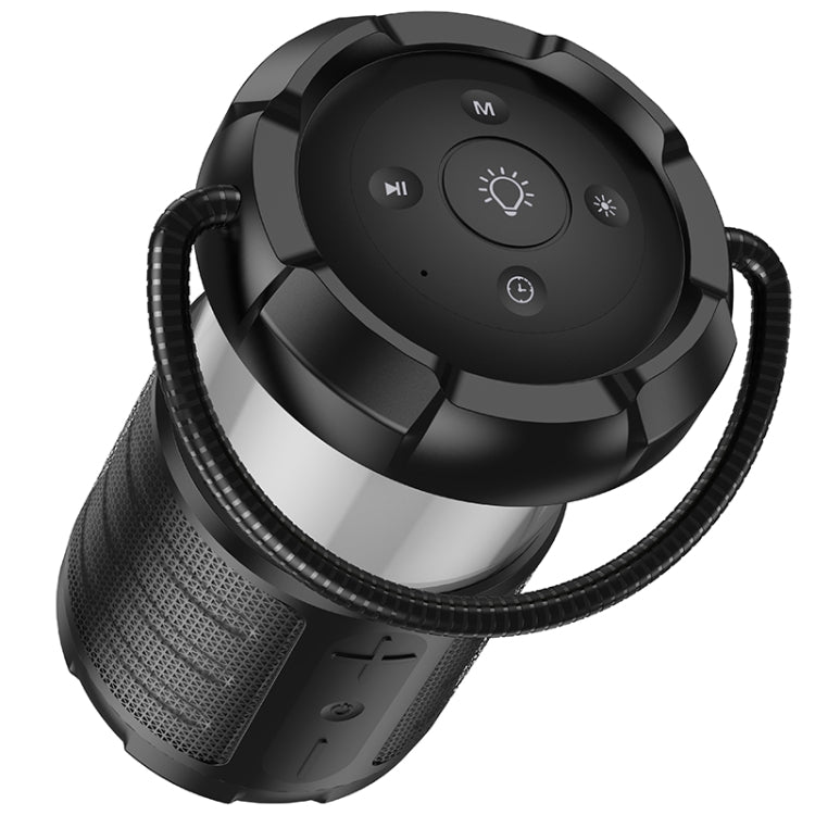 Borofone BP19 Travel Outdoor Bt Speaker With Camping Light(Black) - Desktop Speaker by Borofone | Online Shopping South Africa | PMC Jewellery | Buy Now Pay Later Mobicred