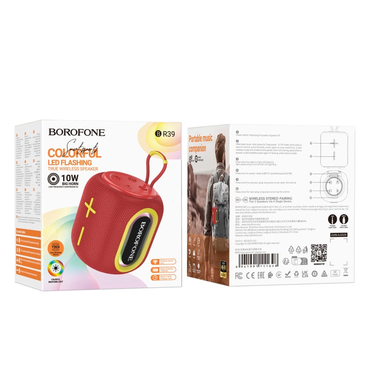 Borofone BR39 Portable Kaya Sports BT Speaker(Red) - Desktop Speaker by Borofone | Online Shopping South Africa | PMC Jewellery | Buy Now Pay Later Mobicred