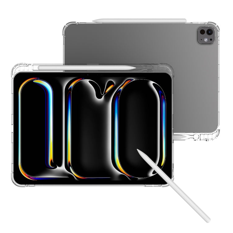 For iPad Pro 13 2024 Highly Transparent TPU Full Thicken Corners Shockproof Protective Case with Pen Slot(Transparent) - iPad Pro 13 2024 Cases by PMC Jewellery | Online Shopping South Africa | PMC Jewellery | Buy Now Pay Later Mobicred